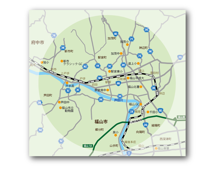 対象となるエリア